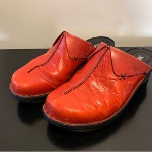 Joseph Seibel Red Leather Mules size 40